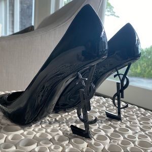 YSL Black Opyum Pumps Heels 41.5 European/10.5 US